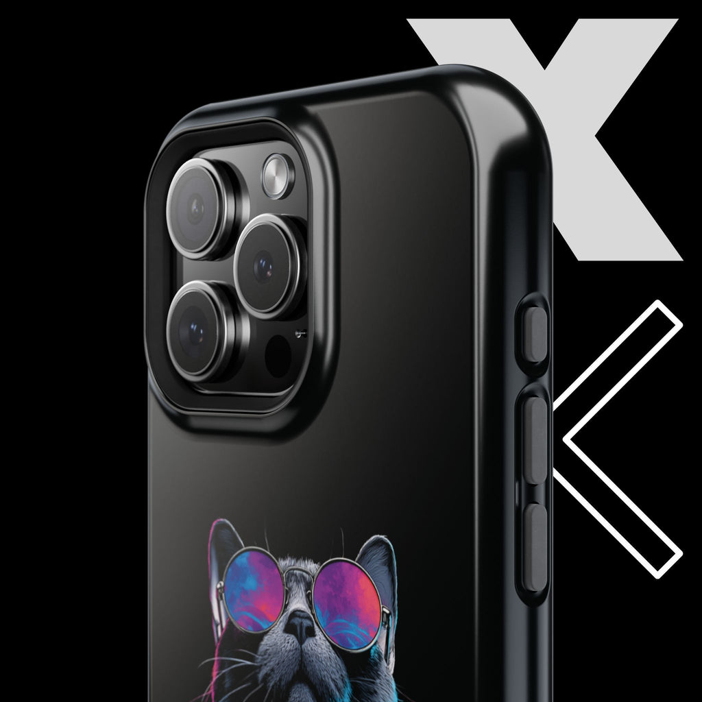 Black Neon Cat iPhone Case