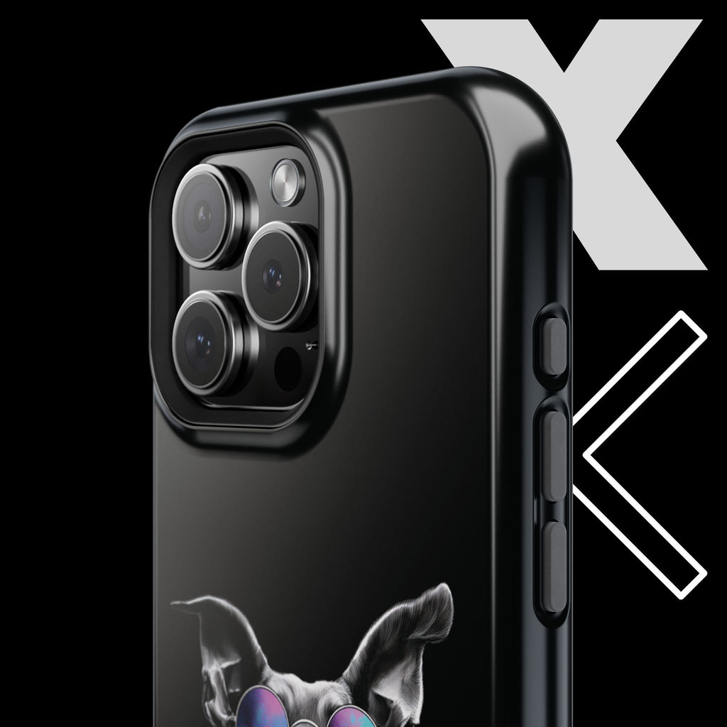 Black Neon Dog iPhone Case
